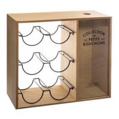 Suport 6 sticle de vin Loft, 40X15X35 cm 168388