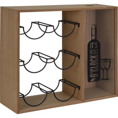 Suport 6 sticle de vin Loft, 40X15X35 cm 168388