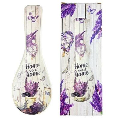 Suport ceramic ustensile de bucatarie Decor lavanda 10X26CM 285524