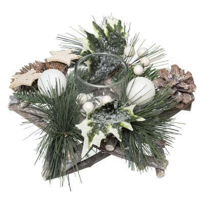 Suport decorativ de Craciun in forma de stea 20 x 8 cm 137158s