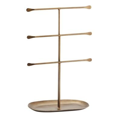 Suport pentru bijuterii, metalic auriu,32X2.5X33 cm 173437