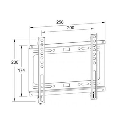 Suport TV LCD de perete 13"-43" fic Well