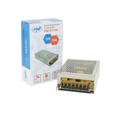 Sursa de tensiune in comutatie 12V 10A stabilizata PIN-ST10A Sursa de tensiune in comutatie 12V 10A stabilizata PIN-ST10A