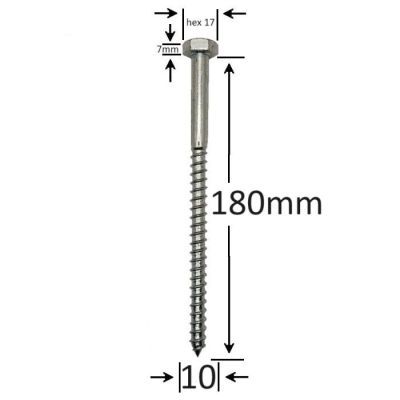 surub pentru lemn 10x180 surub pentru lemn 10x180