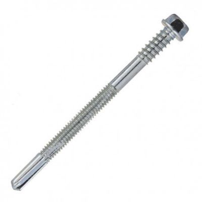 Surub SDS hexagonal 4-12mm pentru panouri 6,3/5,5x100 SW8 zincat alb 6626
