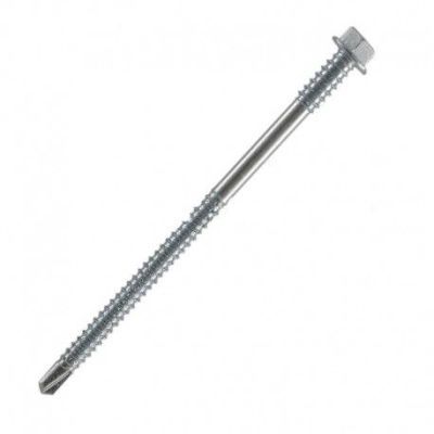 Surub SDS hexagonal 4-12mm pentru panouri 6,3/5,5x90 SW8 zincat alb 6625