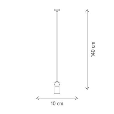 Suspensie Glassy SP1, 1XG9, negru fumuriu KL111144