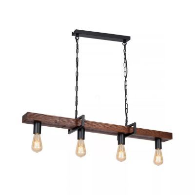Suspensie HARD 4, 104002, 4xE27, negru, maro