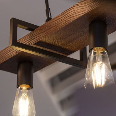 Suspensie HARD 4, 104002, 4xE27, negru, maro