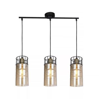 Suspensie IDEAL SP3, IP20, 220-240V, E27, H 120 x L 65 x W 12 cm, negru, alama, metal KL113010