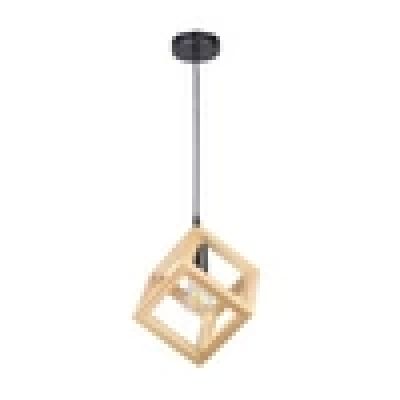 Suspensie RHOMBUS SP1, IP20, 220-240V, E27, negru, natur, metal, plastic KL111125