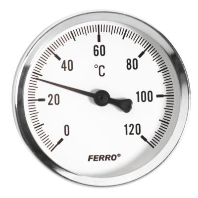 T63120a termometru Ferro axial 1/2 0-120C 63mm T63120a termometru Ferro axial 1/2 0-120C 63mm