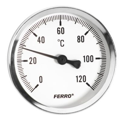 T63120a termometru Ferro axial 1/2 0-120C 63mm