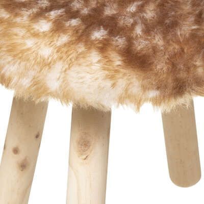 Scaunel din lemn pentru copii cerb maro 27 x 38 cm 174276