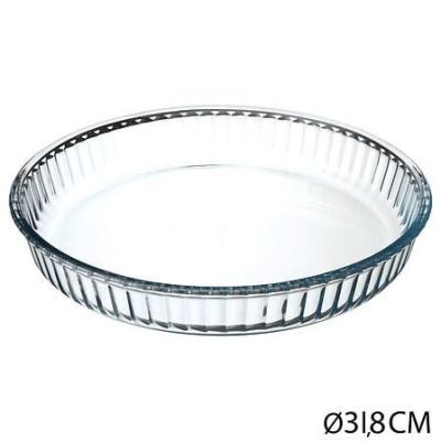 Tava de placinta din sticla diam 32 cm 59014