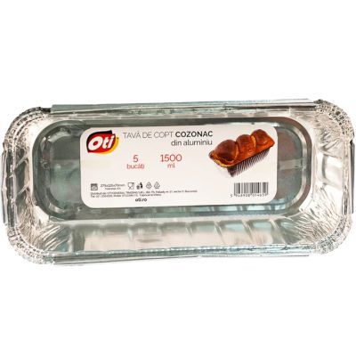 Tava din aluminiu 1500 ml pentru copt cozonac 5 buc/set 101465