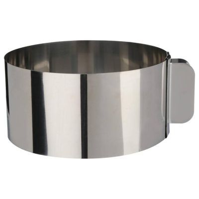 Tava rotunda extensibila din otel inoxidabil pentru tort 125015