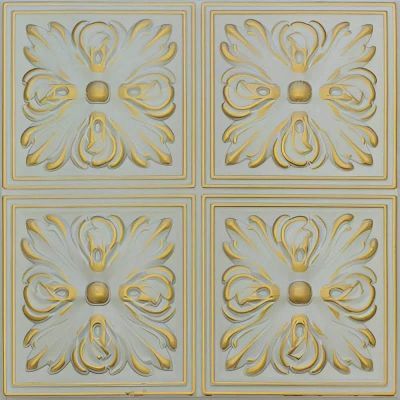Tavan fals flori gri cu auriu retro 05 s-z