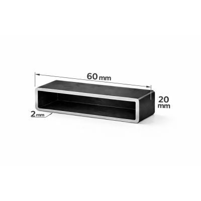 teava dreptunghiulara otel 60x20x2mm