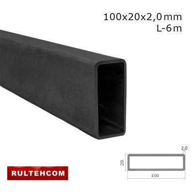 Teava dreptunghiulara otel 100x20x2mm