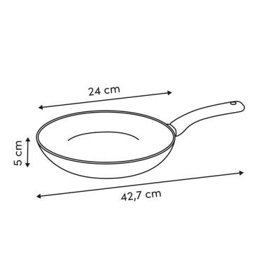 Tigaie bej din aluminiu forjat 24 cm 204601 Tigaie bej din aluminiu forjat 24 cm 204601