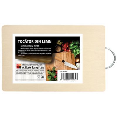 Tocator cu maner metal mare 35.5X22.5 cm Es6065