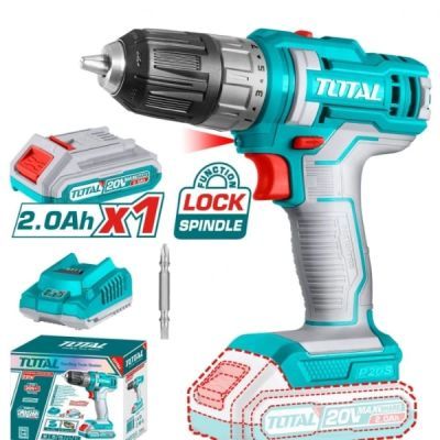 Total Masina de gaurit cu acumulator 20V-2.0AH L TDLI20051E