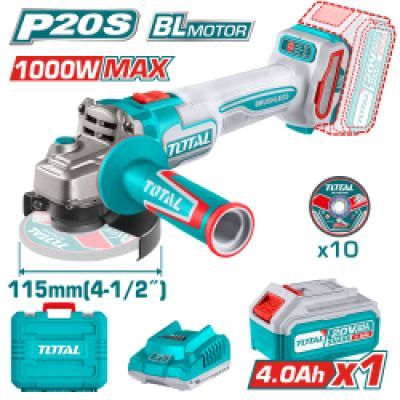 Total Polizor unghiular 115mm 20v 4.0 Ah TAGLI271531E