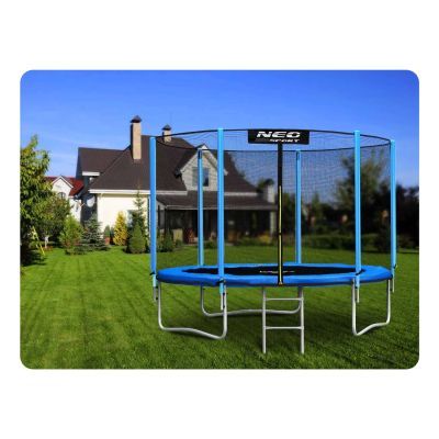 Trambulina de gradina 10ft/312cm cu plasa externa si scara Neo-Sport ns-10z181