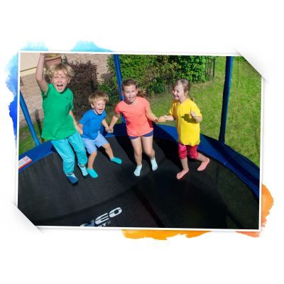 Trambulina de gradina profilata 8ft/252cm cu plasa interioara Neo-Sport Ns-08c231
