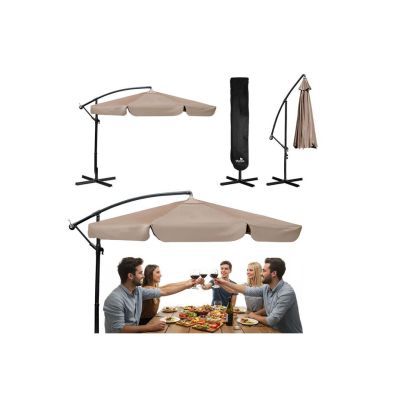 Umbrela de gradina pliabila 6 sectiuni, 350 cm cu husa 488003