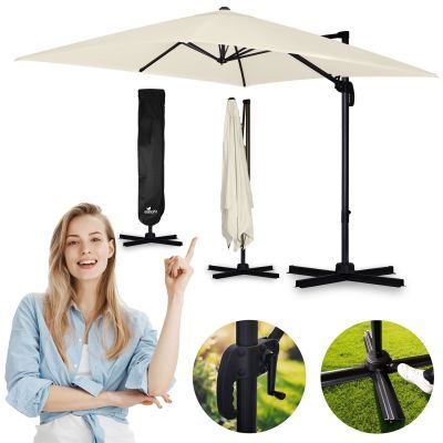 Umbrela de gradina pliabila 8 segmente, 420 cm cu husa Plonos 488301