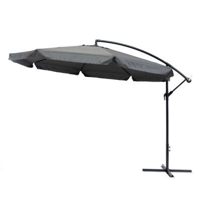 Umbrela mare de gradina cu brat rabatabil, 3.5 m, gri, SL-UM002B