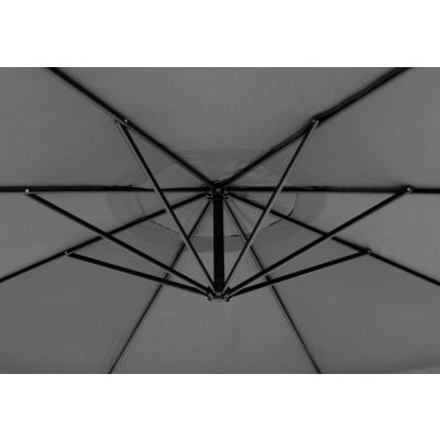 Umbrela mare de gradina cu brat rabatabil, 3.5 m, gri, SL-UM002B