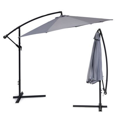 Umbrela mare de gradina pe brat rabatabil, 3m, gri Sl-um002 Umbrela mare de gradina pe brat rabatabil, 3m, gri Sl-um002