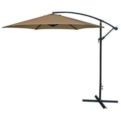 Umbrela mare de gradina pe brat rabatabil, 3m, maro  Sl-um002