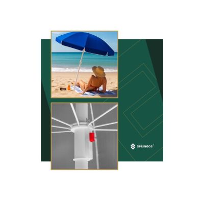 Umbrela pentru plaja albastra 240 cm BU0003 Umbrela pentru plaja albastra 240 cm BU0003
