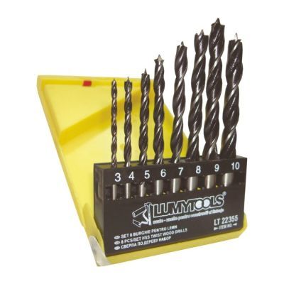Set 8 burghie pentru lemn 3-10mm-22355