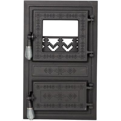 Usa soba monobloc cu geam motive romanesti H475 B295 679709