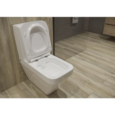Vas wc cersanit crea, cu capac slim duroplast, inchidere lenta, K114-022