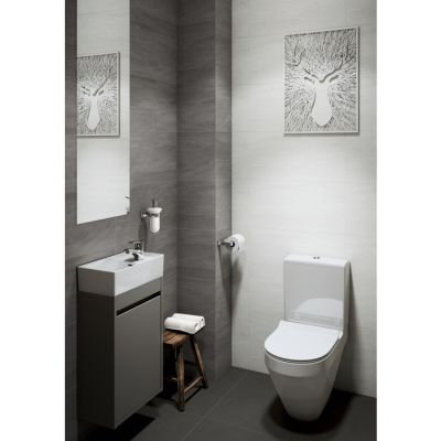Vas wc cersanit crea, cu capac slim duroplast, inchidere lenta, K114-022