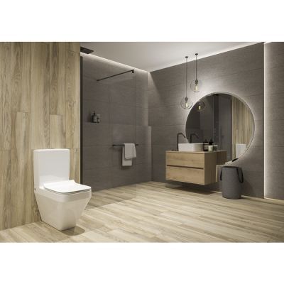 Vas wc cersanit crea, cu capac slim duroplast, inchidere lenta, K114-022