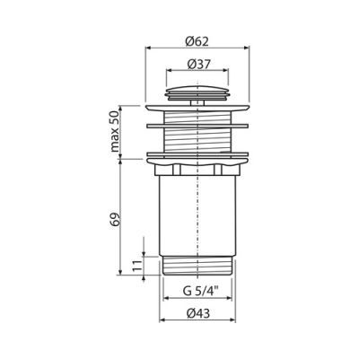 Ventil lav met click/clack 5/4 d mic fara pp A394 Ventil lav met click/clack 5/4 d mic fara pp A394
