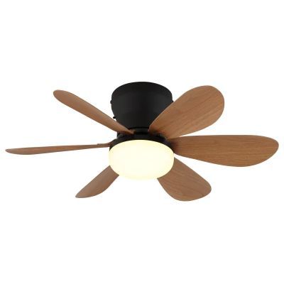 Ventilator de tavan negru mat cu efect de lemn 03625H Ventilator de tavan negru mat cu efect de lemn 03625H
