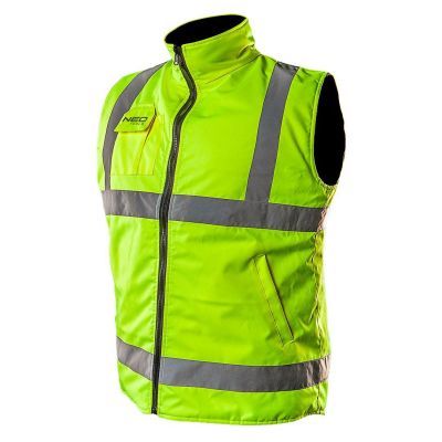 Vesta lucru impermeabila, doua fete, reflectorizanta, galben, marime L 81-520-l