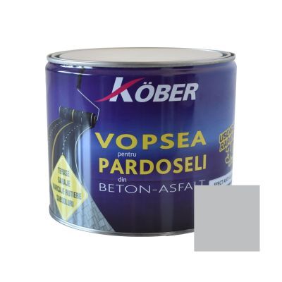 Vopsea acrilica pentru beton Kober, interior / exterior, gri V807004, 2.5 L