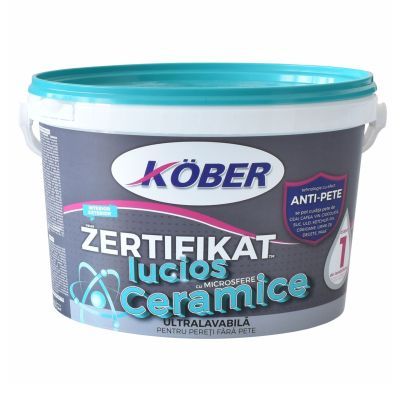 Vopsea ultralavabila Zertifikat cu microsfere ceramice, lucios, alba, interior / exterior, 3 L