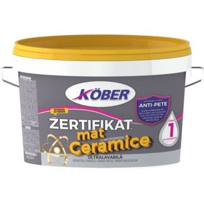 Vopsea ultralavabila Zertifikat cu microsfere ceramice, mat, alba, interior / exterior, 3 L