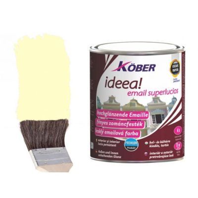 Vopsea email Kober Ideea pentru lemn/metal/sticla, interior/exterior, crem ivoire, 0,75 l