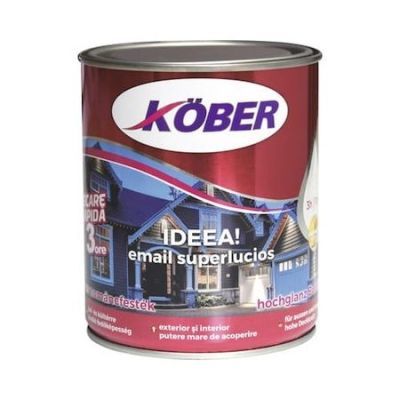 Vopsea email Kober Ideea pentru lemn/metal/sticla, interior/exterior, verde luminos, 0,75 l
